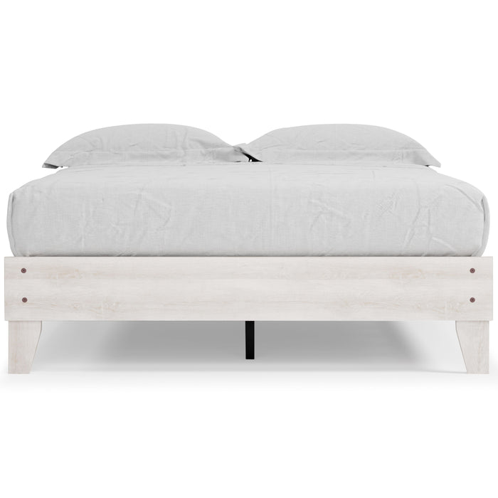 Shawburn Whitewash Platform Bed