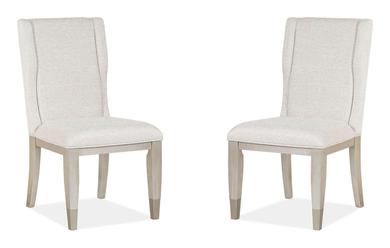 Lenox - Upholstered Host Side Chair (Set of 2) - Warm Silver