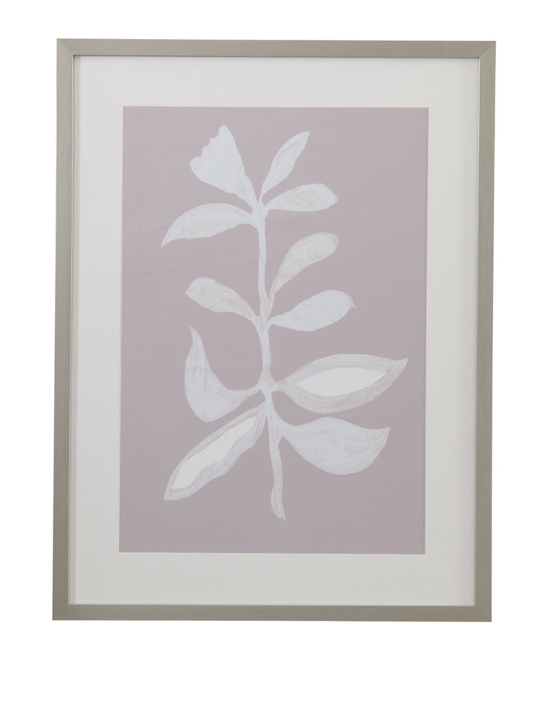 Fresh Leaves II Framed Print - Gray