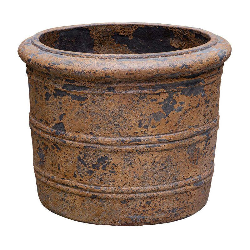 Weathered Relic - Rustic Outdoor Planter - Black / Brown