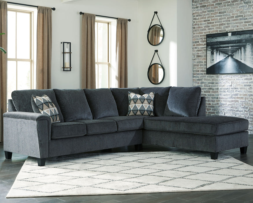 Abinger Sofa Sleeper 2 Pc Sectional RHF Chaise - Smoke