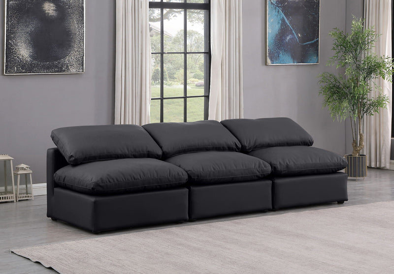 Indulge - Faux Leather 3 Seat Modular Armless Sofa