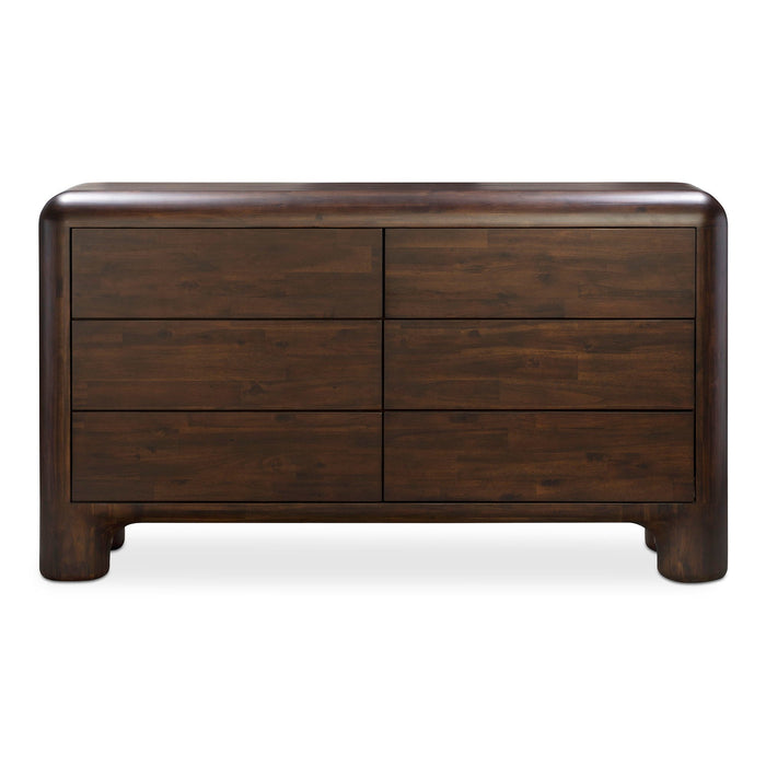 Rowan - 6 Drawer Dresser - Dark Brown