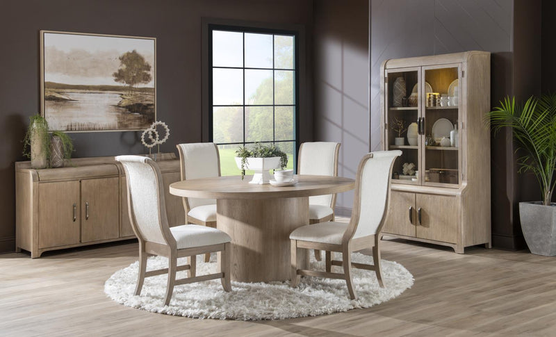 Flow - Complete Round Dining Table - Sandstone