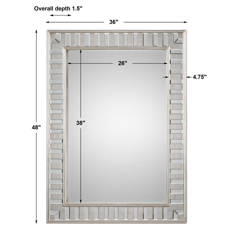 Lanester - Leaf Mirror - Silver