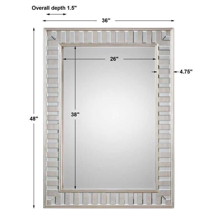 Lanester - Leaf Mirror - Silver