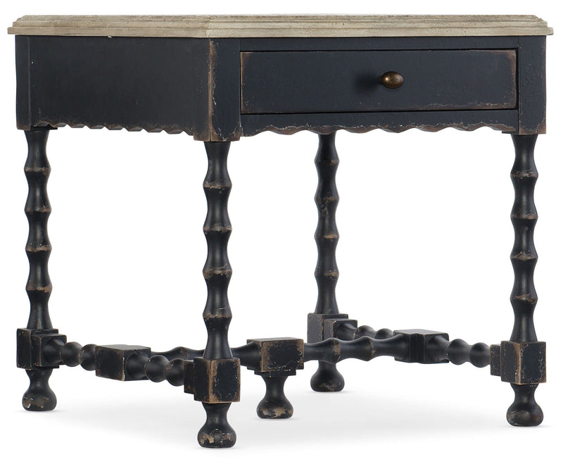 Ciao Bella - Rectangular End Table - Light Brown / Black
