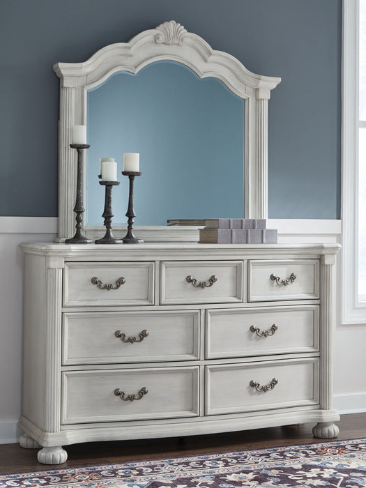 Montelaine - Dresser And Mirror - Antique White