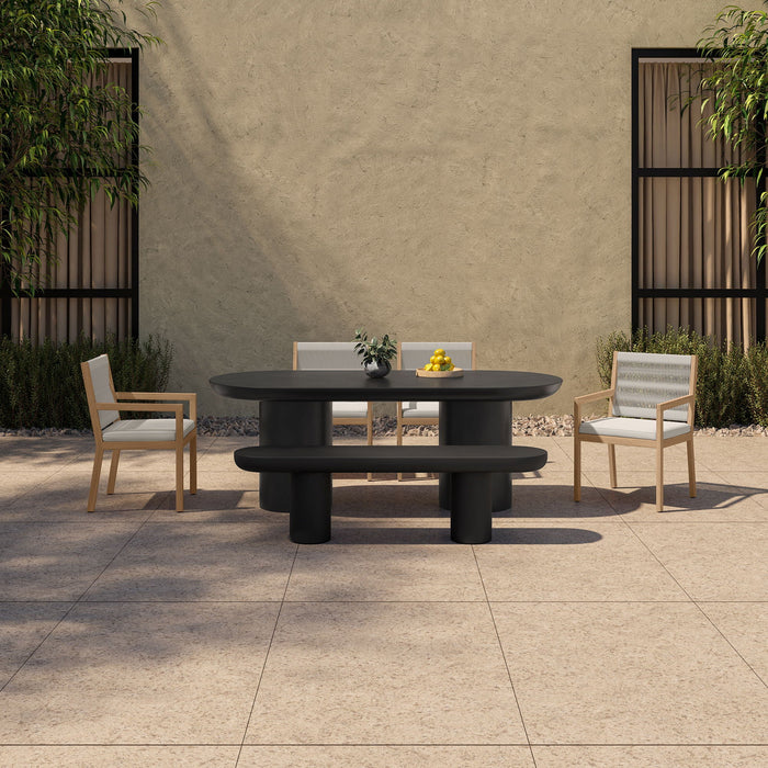 Rocca - Cement Dining Table - Black