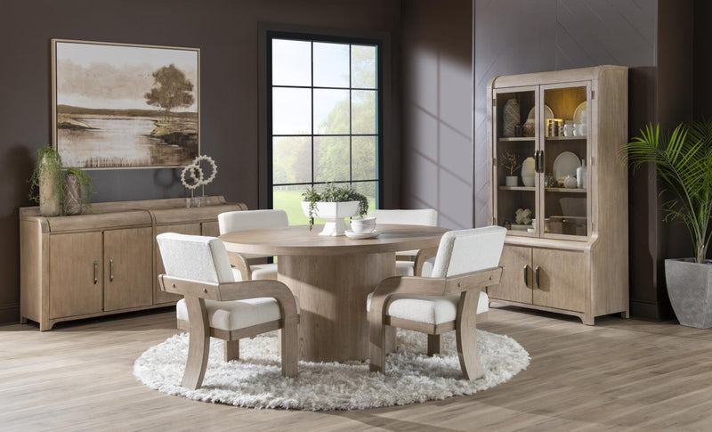 Flow - Upholstered Host Chair (Set of 2) - Sandstone