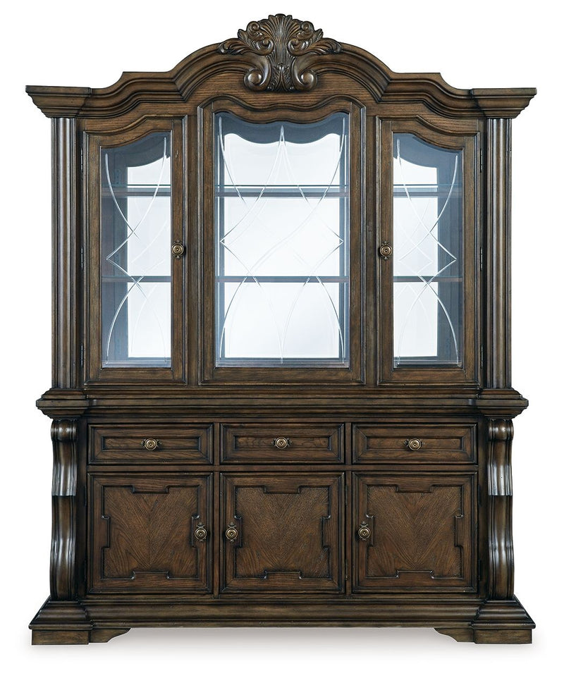 Maylee - Dining Buffet And Hutch - Dark Brown