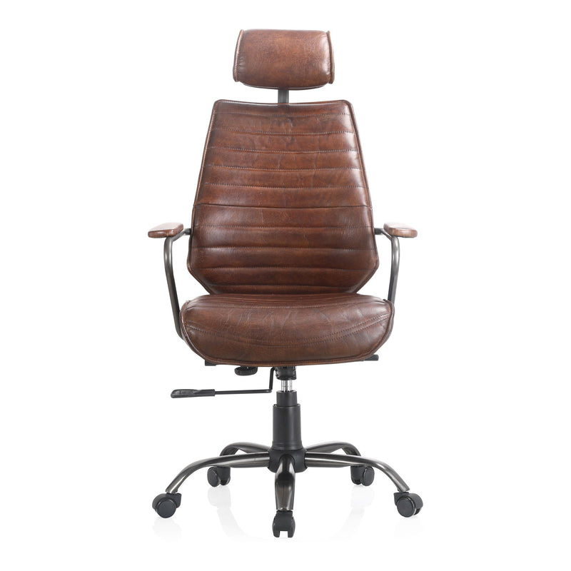 Executive - Leather Office Chair - Dark Brown