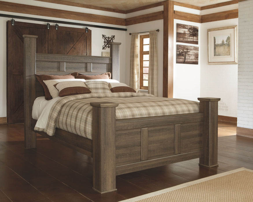 Juararo Dark Brown Poster Bed