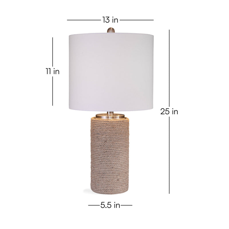 Lakeland - Table Lamp - Light Brown / White