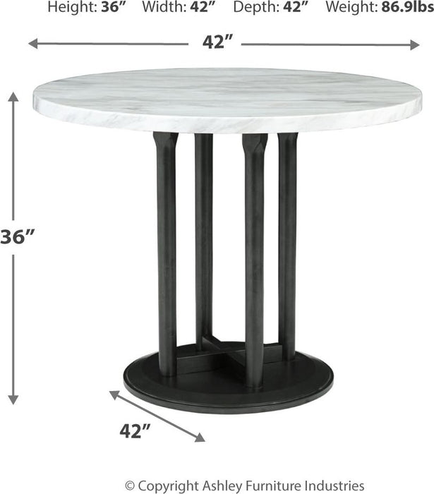 Centiar Black / Gray 5 Pc. Counter Table, 4 Upholstered Barstools