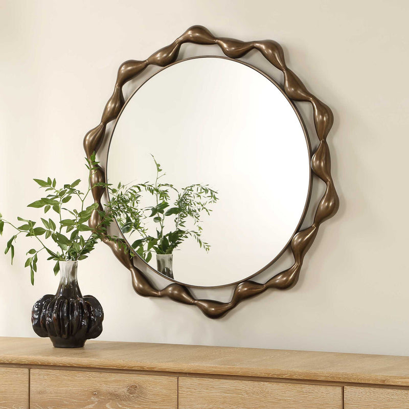 Remolino - Round Mirror - Bronze