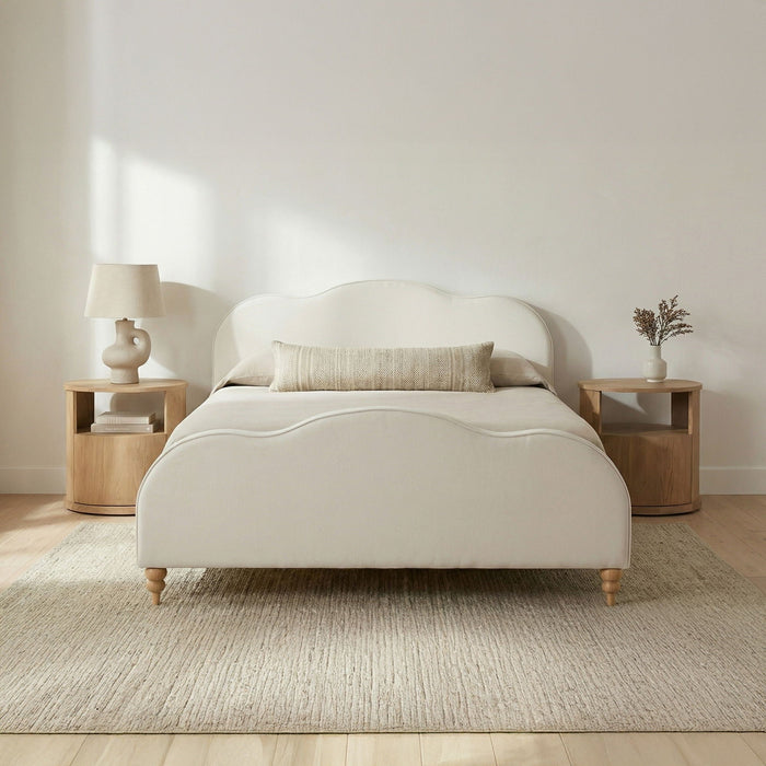 Jacqueline - King Panel Bed - Cream