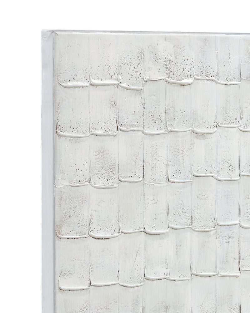Linear Marks Canvas Art - White