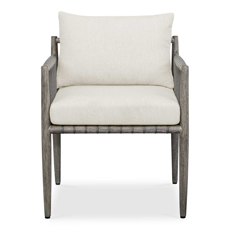 Borneo - Outdoor Dining Chair - White / Dark Gray