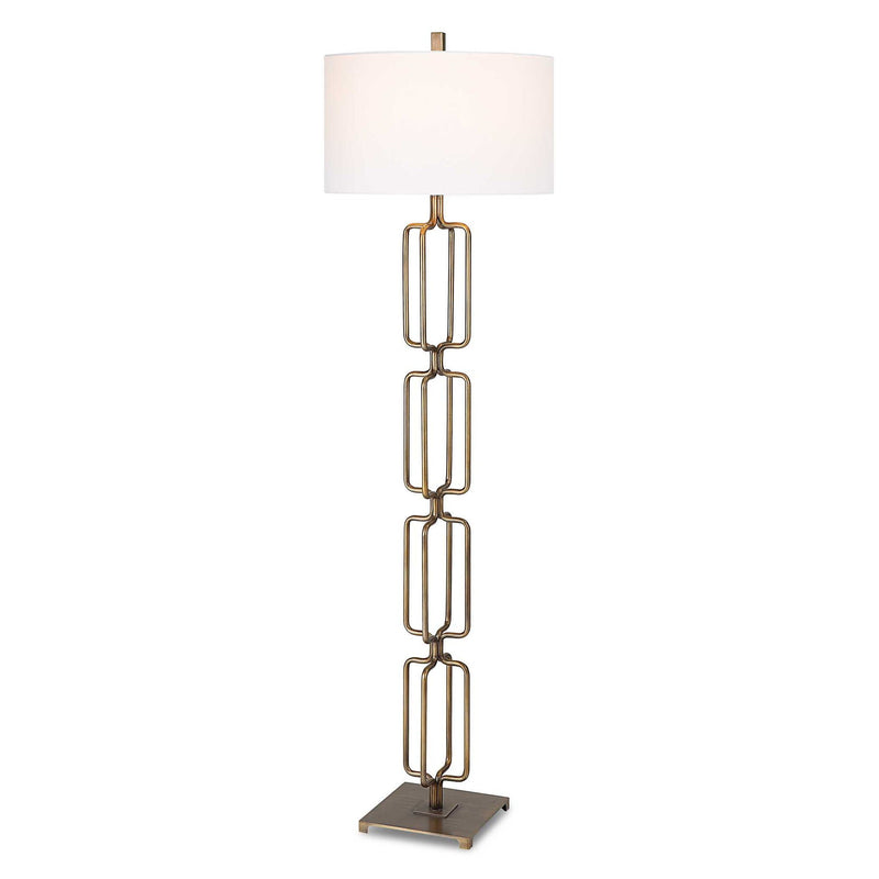 Link - Brushed Gold Floor Lamp