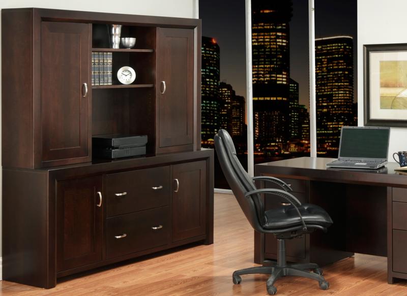 Contempo Office Credenza w/Hutch