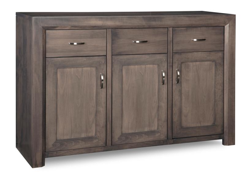 Contempo Sideboard Collection w/3 Wood Doors & 3/Dwrs & 1/Wood Halfshelf