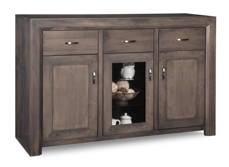 Contempo Sideboard Collection w/3 Wood Doors & 3/Dwrs & 1/Wood Halfshelf