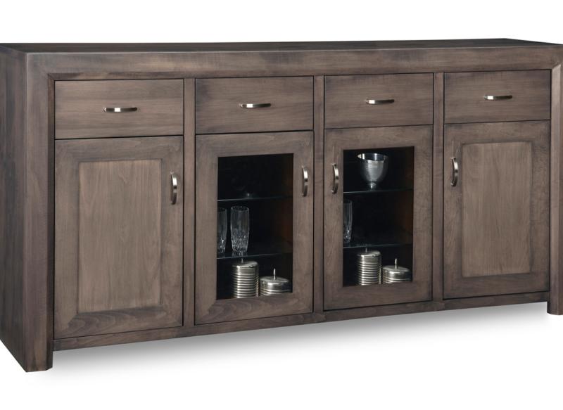 Contempo Sideboard Collection w/4 Wood Doors & 4/Dwrs & 3/Wood Adjust.