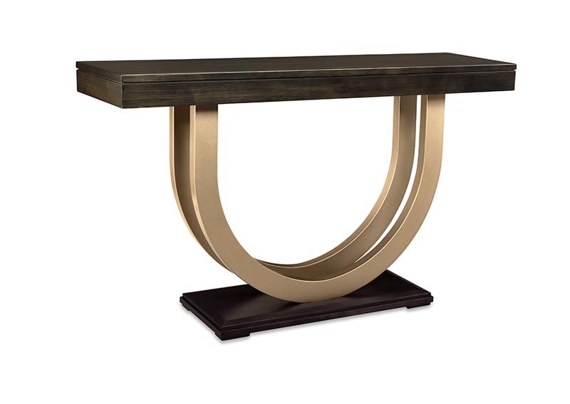 Contempo Sofa Table collection w/Metal Curves