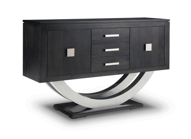 Contempo Pedestal Sideboard Collection w/3 Drawers, 2 Doors and 2 Adjust. Shelves