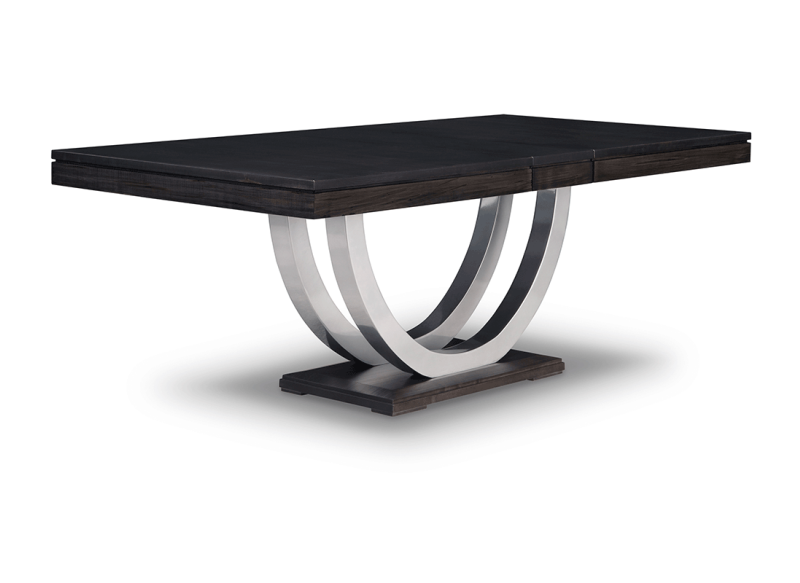 Contempo Pedestal Metal Curve Dining Table Collection