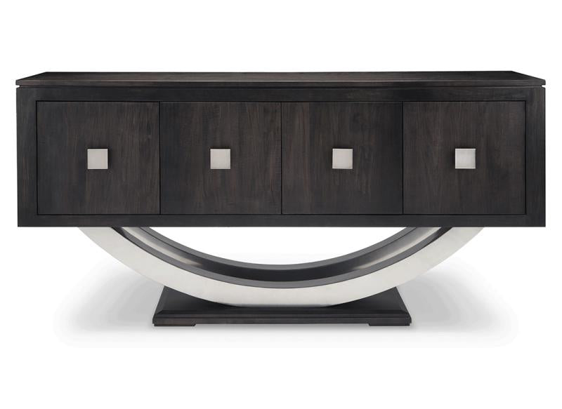 Contempo Pedestal Sideboard Collection w/4 Doors and 3 Adjust. Shelves