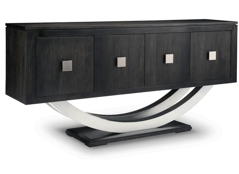 Contempo Pedestal Sideboard Collection w/4 Doors and 3 Adjust. Shelves