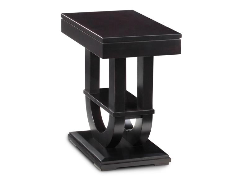 Contempo Occasional Pedestal Side End Table Collection with Shelf