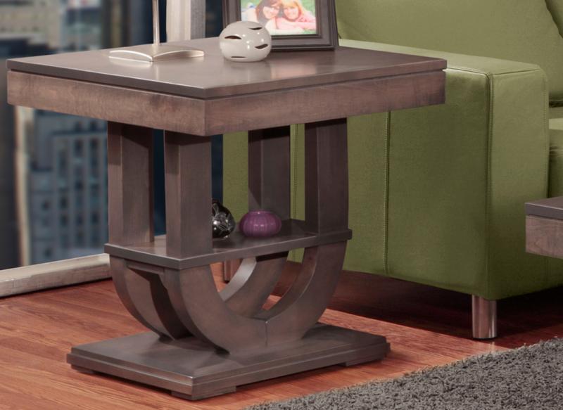 Contempo Occasional Pedestal Side End Table Collection with Shelf