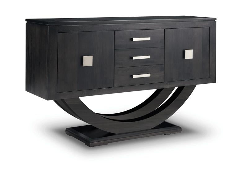Contempo Pedestal Sideboard Collection w/3 Drawers, 2 Doors and 2 Adjust. Shelves