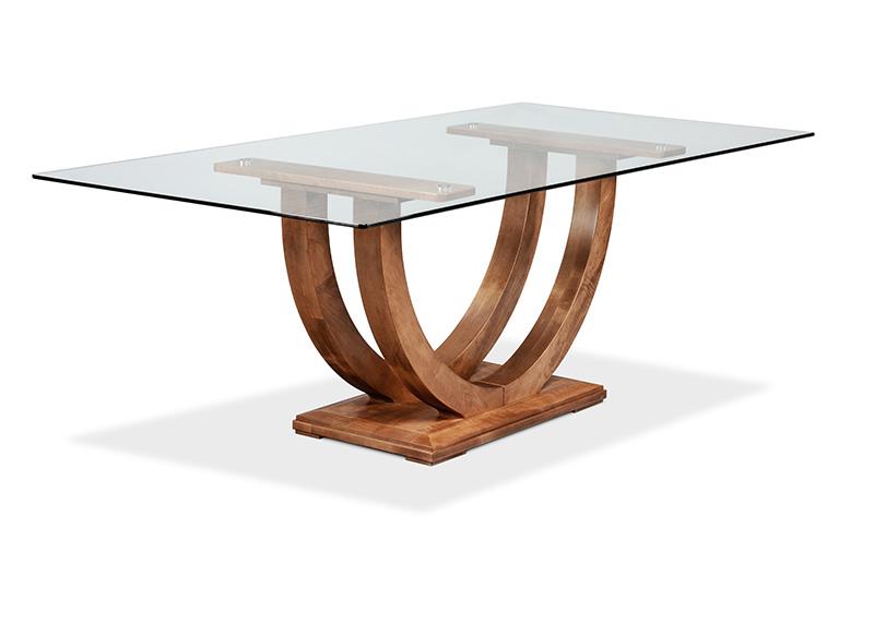 Contempo Pedestal Dining Table with Glass Top