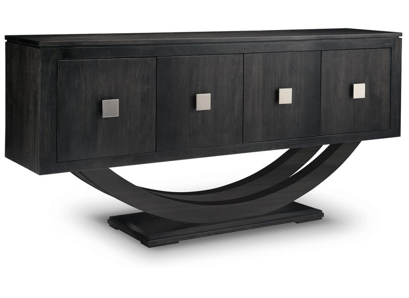 Contempo Pedestal Sideboard Collection w/4 Doors and 3 Adjust. Shelves