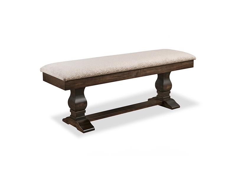 Cumberland Pedestal Bench Collection with Fabric Seat