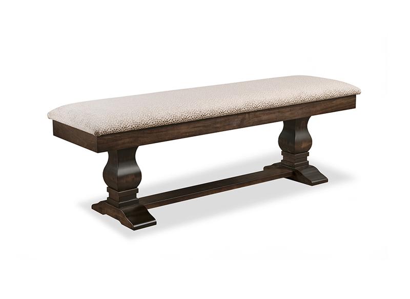 Cumberland Pedestal Bench Collection with Fabric Seat