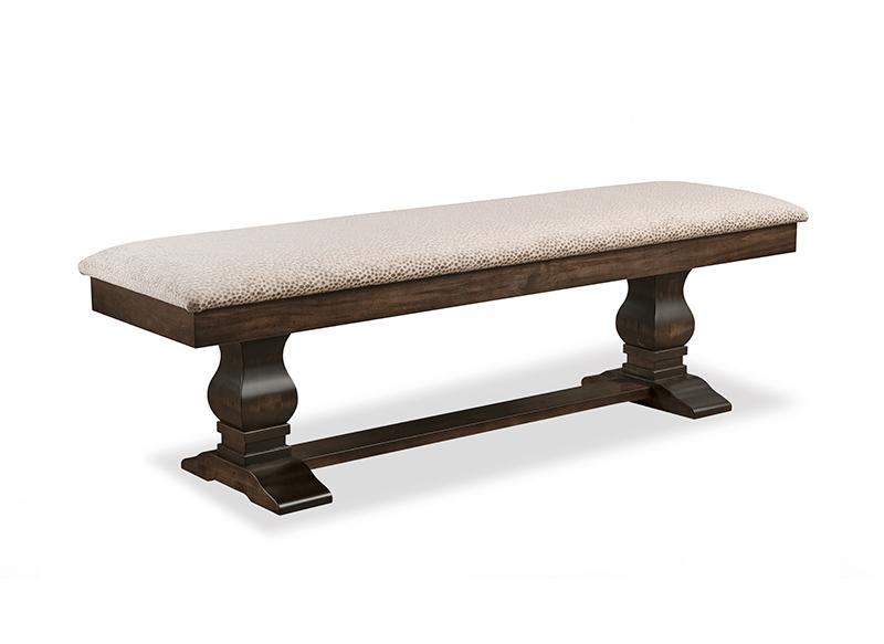 Cumberland Pedestal Bench Collection with Fabric Seat