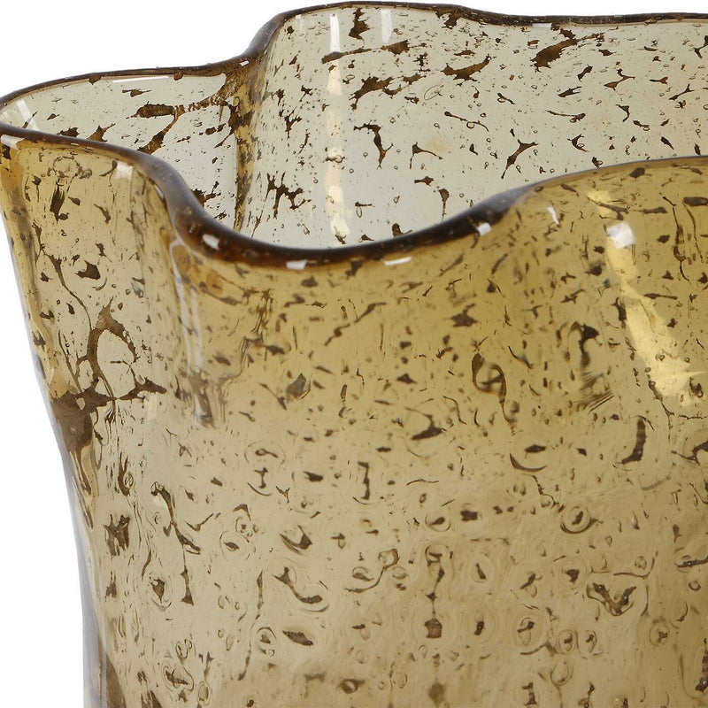 Rhine - Seeded Glass Vases (Set of 2) - Brown