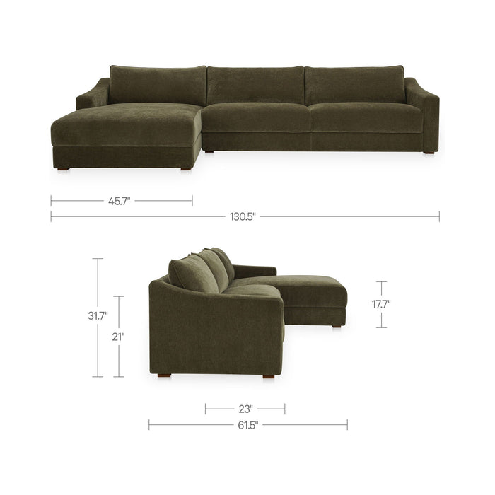 Farrow - Left Sectional - Cedar Green