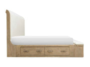 Flow - Complete Upholstered Sleigh Bed With Storage Footboard 1 Storage Side Rail