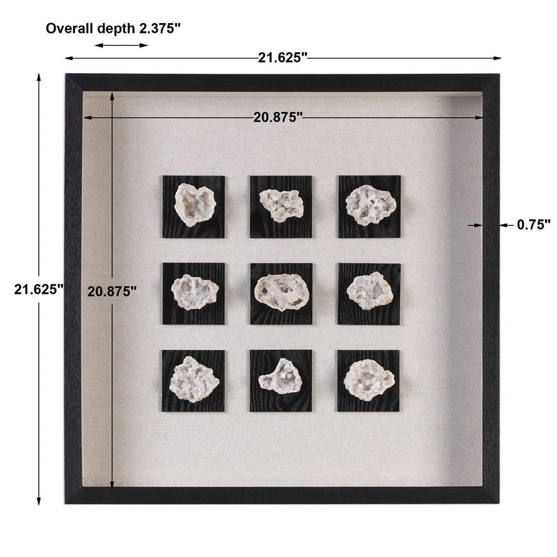 Geode - Linen Shadow Box - Black