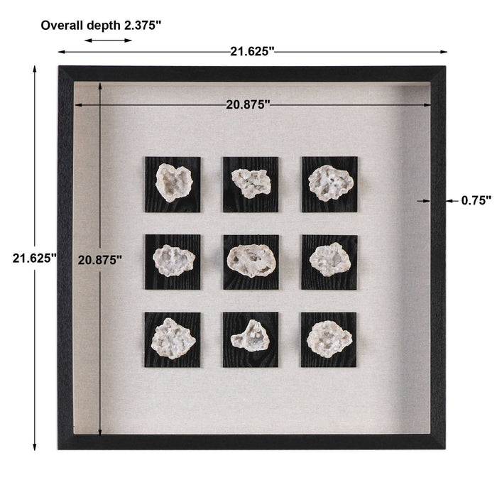 Geode - Linen Shadow Box - Black