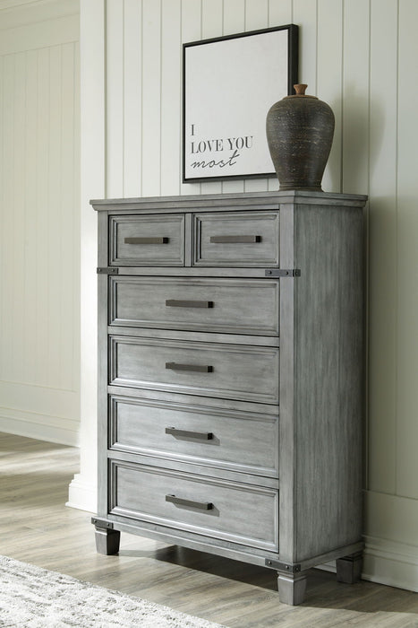Russelyn - Five Drawer Chest - Gray