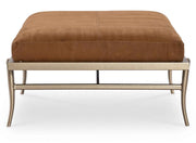 Melange - Tobin Cocktail Ottoman - Brown
