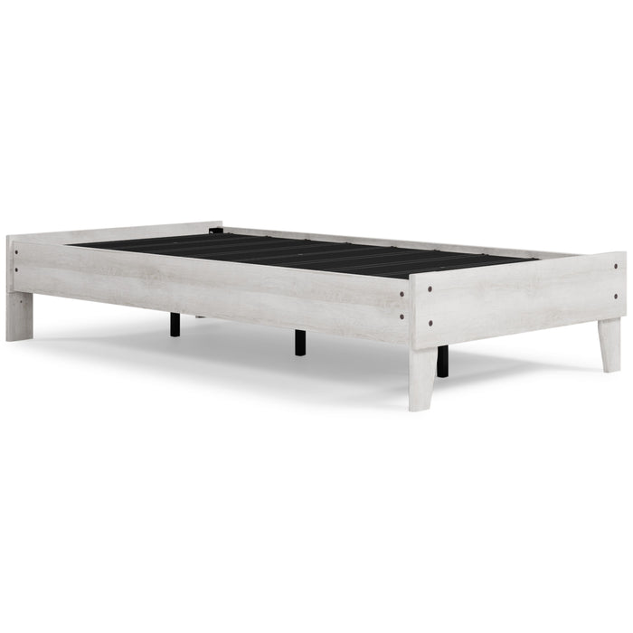 Shawburn Whitewash Platform Bed