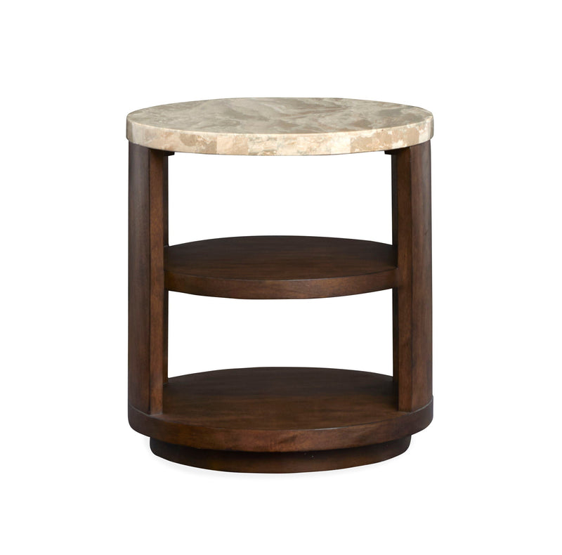 McPherson - Round End Table - Burnt Umber